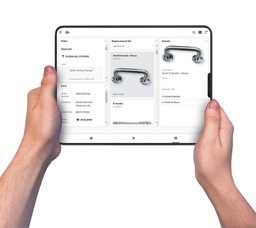 G-Smart app displaying maintenance schedules and inspection reports for fire doors.