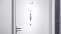 Timber-engineered fire door set from Gerda Security’s Safer Homes Range in a residential setting.